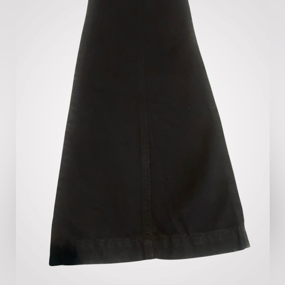 Women’s Wide Leg Black Flare Jeans | Button up distressed Tall jeans NWT size 29 - Picture 9 of 10